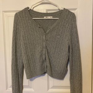 Hollister Cropped Cable Cardigan